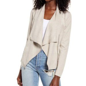 Nordstrom BlankNYC Drape Front Faux Suede Jacket